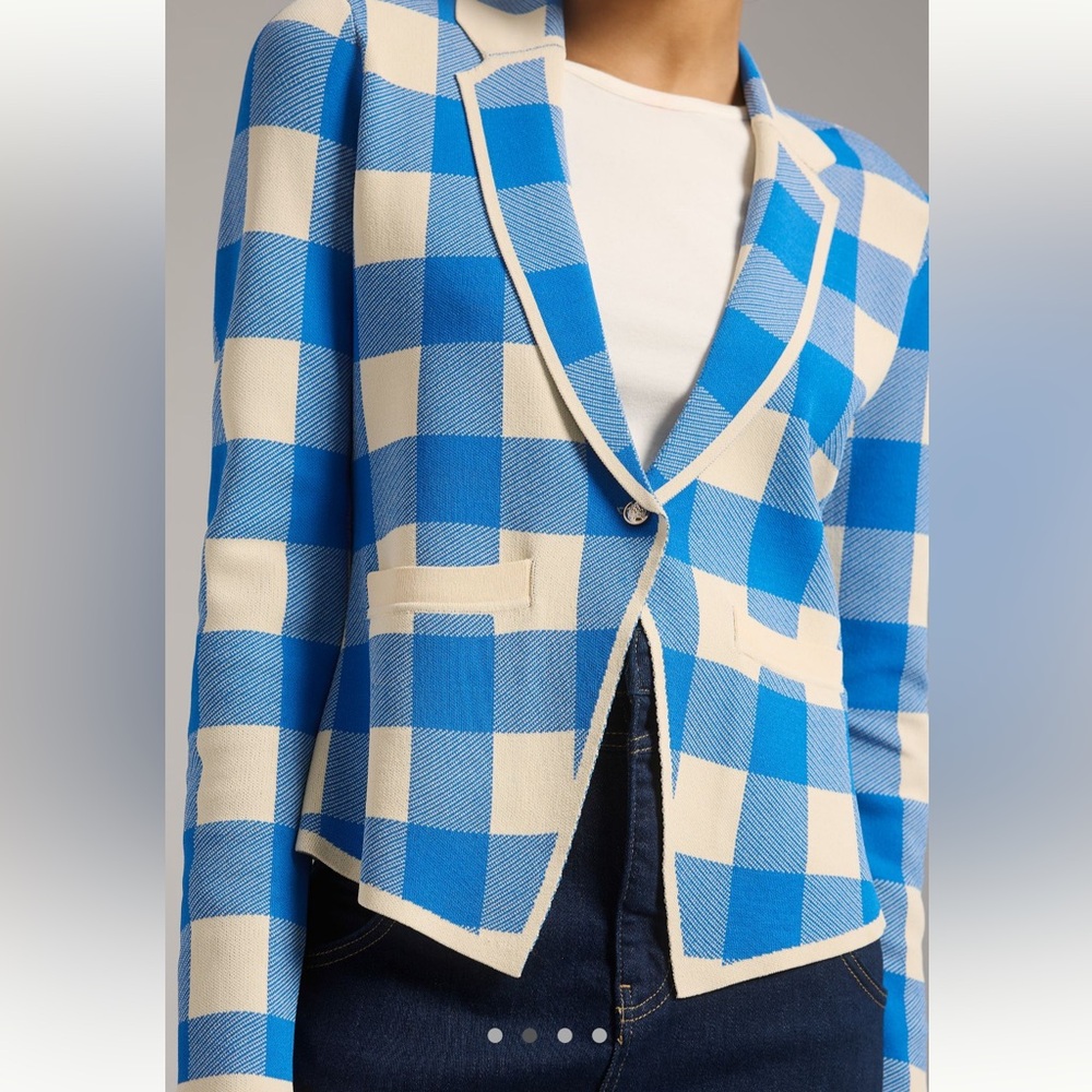 Plaid Sweater Blazer 💙 Anthropologie